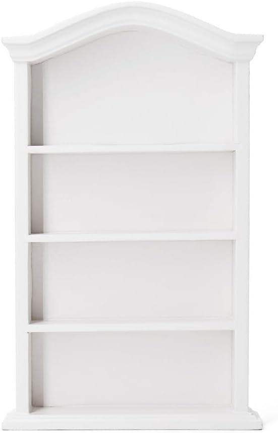 Odoria 1/12 Miniature Shelf Mini Bookshelf Bookcase Miniatures Dollhouse Furniture Accessories Doll House Accessory, White
