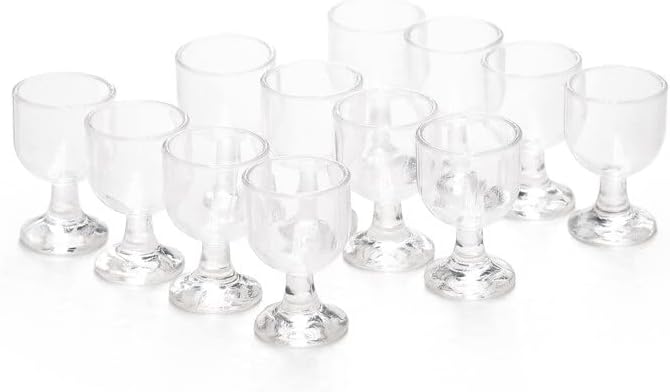 Odoria 1/12 Miniature Empty Wine Glasses Dollhouse Decoration Accessories, 12Pcs