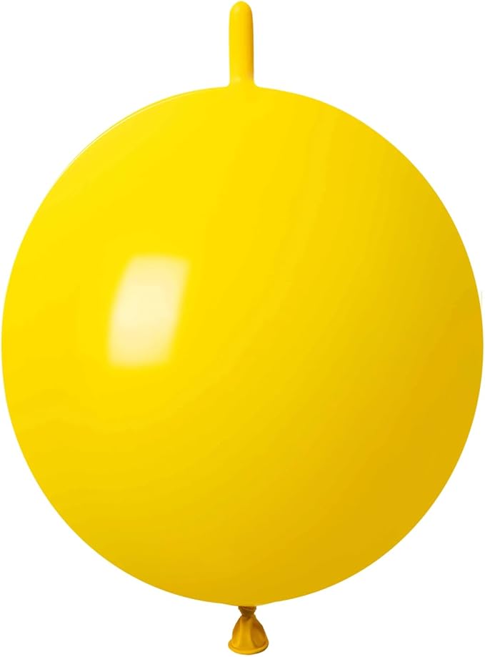 IN-JOOYAA 6 Inch Yellow Latex Link Balloon 50 Pcs Quick Link Balloons for Party Decoration