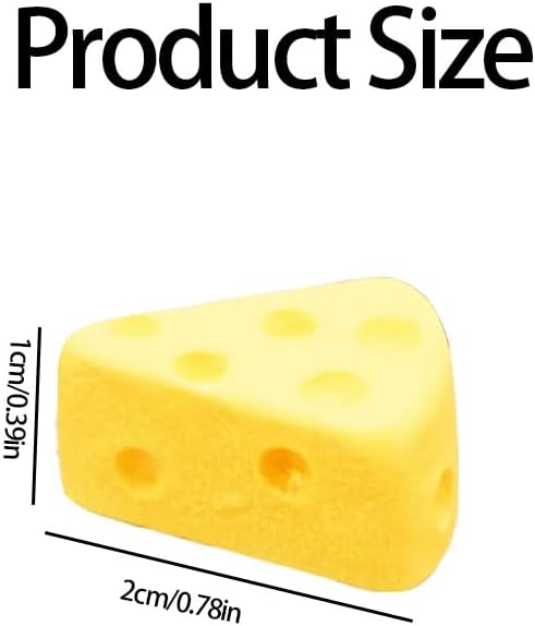 50Pcs Mini Resin Fake Cheese Miniature,Resin Charms Small Figurines for Dollhouse Kitchen Decor, DIY Craft Projects