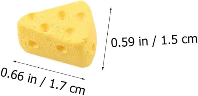 TOYANDONA Simulated Cheesecake Miniature Fake Cheese Models 50 Pcs Artificial Dessert Props for Dollhouse Decoration Photography and Home Display