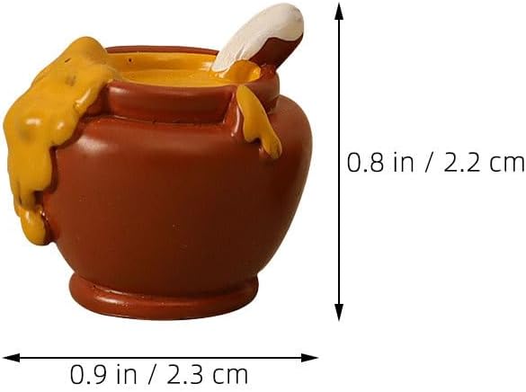 Mini Honey Jar Dollhouse Accessories - Realistic Resin Pot for Home Decor DIY Craft Projects and Miniature Food Displays