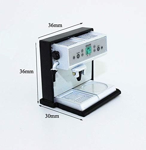 SXFSE 1:12 Dollhouse Miniature Coffee Machine, Mini Simulation Coffee Maker Machine Dollhouse Furniture Kitchen Accessories (Coffee Machine)