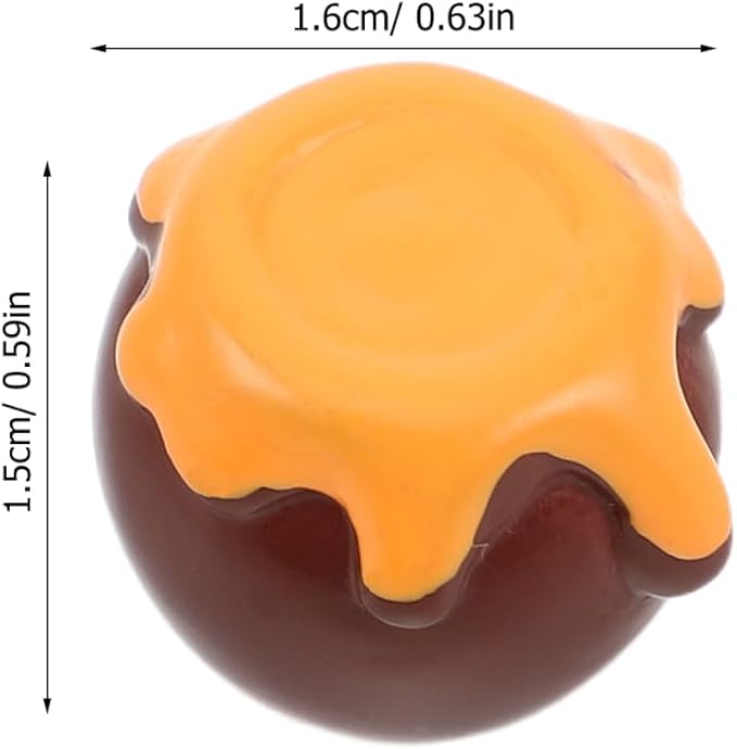 Miniature Dollhouse Honey Jars Set of 10 Resin Mini Honey Pots for Dollhouse Kitchen Scene Decor and Tiny Food Accessories