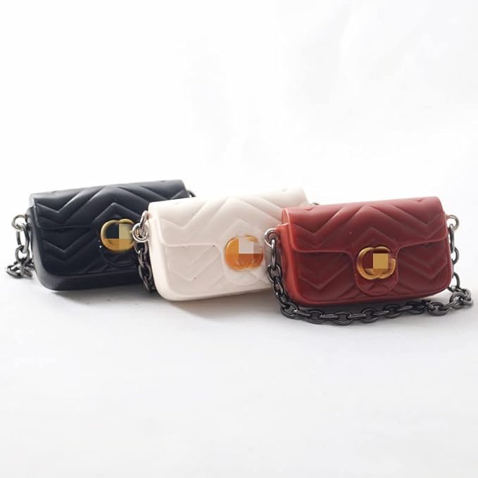 SXFSE Dollhouse Decoration Accessories, 1:12 Dollhouse Ornament 3 Pcs Miniature Mini Satchel Tote Bag (B)
