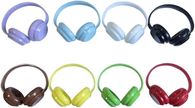 8 PCS MIni Doll Headphones for labubu ,DIY Doll Clothes Accessories Set- Dollhouse Decoration Set