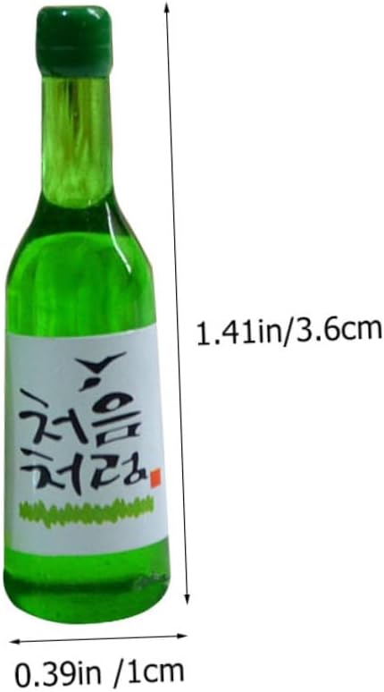 COOLHIYA 12pcs Miniature Korean Rice Wine Bottles Dollhouse Accessories Mini House Decor Props for Photography Micro Landscape with Delicate Design and Lightweight Craftsmanship