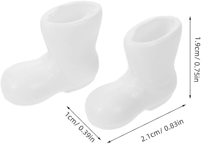 Cabilock Mini Shoes 24Pcs Plastic Santa Boots for Xmas Decoration Cute Miniature Boots for Dolls and Crafts Perfect Christmas Accessories