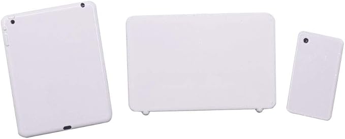 Dollhouse Decoration Miniature Accessories Dollhouse Computer Laptop Tablet Phone Simulation Accessories for Doll 1/6 1/12 Miniatures Play Set - 3 Pcs