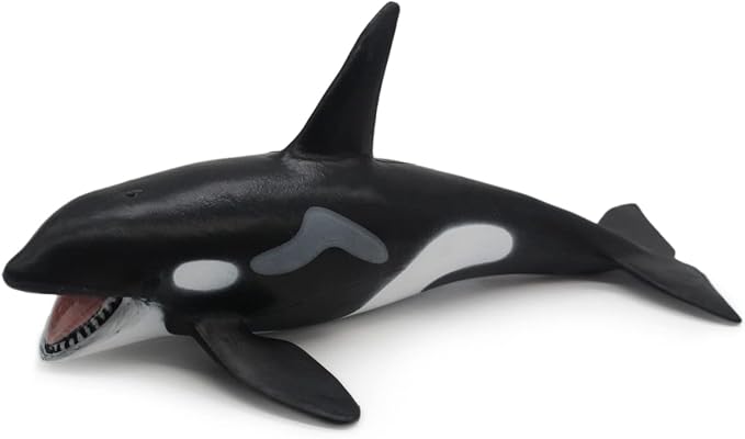 Wei Long Killer Whale Toy Model Figure - Miniature Figure - Sea Animal - Birthday Gift - Plastic - 3.9 x 2.95 x 2.95 inches