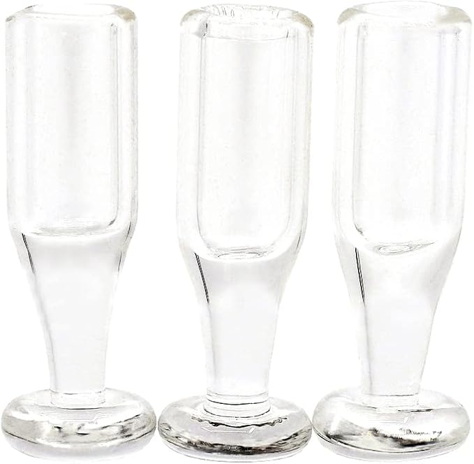 Odoria 1/12 Miniature Champagne Glasses 3Pcs Dollhouse Decoration Accessoriess