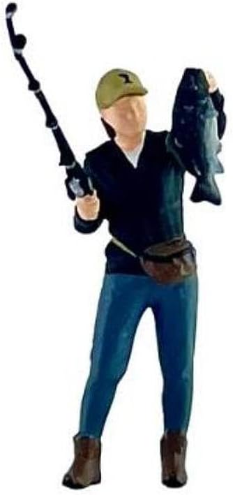 2Pcs 1/64 Scale Fishing Figures Fishing Character Miniatures Resin Decoration Novelty Scene Photo Props People Models