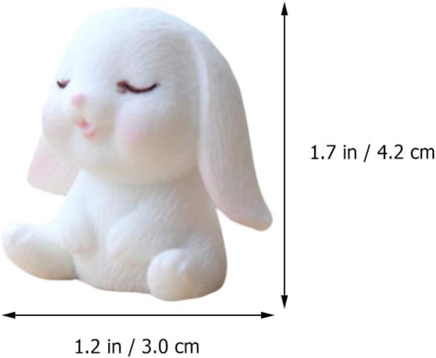 PRETYZOOM 7pcs Easter Rabbit Radish Model Table Ornament Creative Micro Landscape Decoration for Home Decor Desktop Adornment Present for Easter Garden