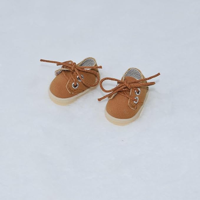 Compatible with Labubu Doll Shoes for 17cm Doll,Shoes Used for Labubu Accessories(DB-Brown)