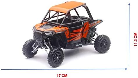 Newray Polaris RZR XP 1000 Bike ATV Dirt Rider 1/18 Scale Pre-Built Model Vehicle Orange