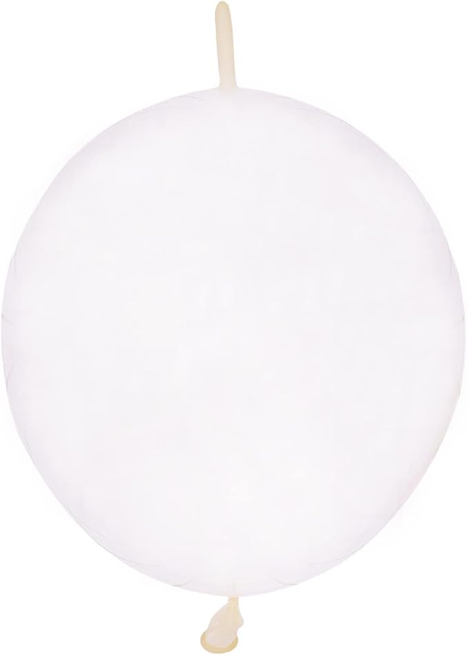 IN-JOOYAA 6 Inch Clear Latex Link Balloon 50Pcs Quick Link Balloons for Party Decoration