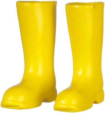 Melody Jane Dollhouse Yellow Wellington Boots Wellies 1:12 Garden Accessory