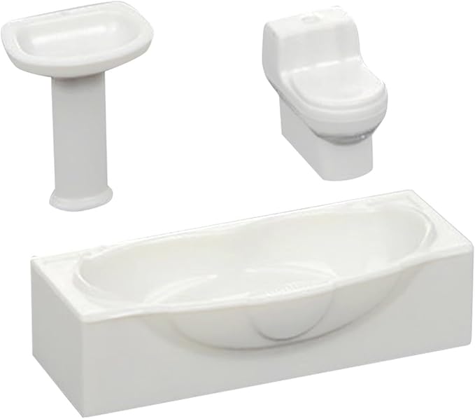 Miniature Bathroom Sink Set for Dollhouse Decor, S