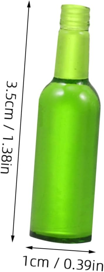 Vaguelly 24pcs Miniature Beer Bottles for Dollhouse Decor Tiny Wine Bottles for Mini Food Scene for Boys and Girls Birthday and Miniature House Decoration