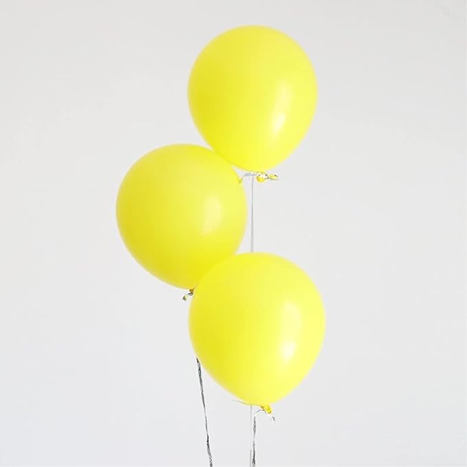 5 inch Yellow Party Balloons, 100 pcs Mini Latex Balloons for Birthday Wedding Baby Shower Decorations (Yellow)