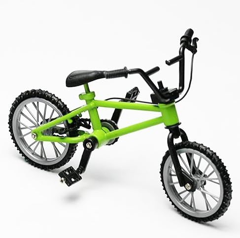 1/18 Scale Mini Diecast Mountain Bike, Finger Bicycle Model, Desktop Decor Art Craft (Green)
