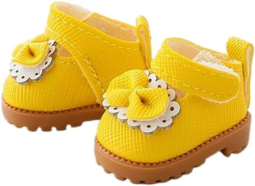 Compatible with Labubu Doll Shoes for 17cm Doll,Shoes Used for Labubu Accessories (GZA-Yellox)