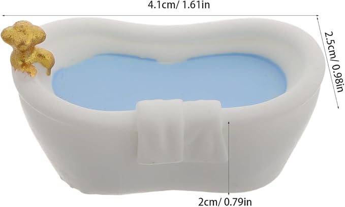 Totority Miniature Dollhouse Bathtub 10-Pack Small Plastic Bathtub Accessories for DIY Dollhouse Bathroom Furniture Decor Micro Landscape