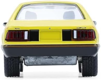 Greenlight Collectibles 13370-C Muscle Series 30-1:64 Scale Diecast Model - 1979 Mustang Cobra Fastback - Bright Yellow with Black and Red Cobra Hood Graphics and Stripe Treatment