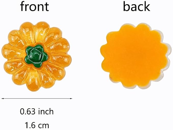 90 PCS Resin Pumpkin Fall Miniature Pumpkin Figurine Bulk Resin Embellishments for Halloween Crafts Accessories
