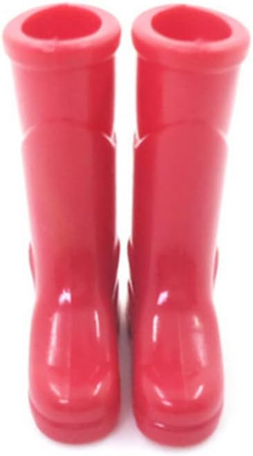 Christmas Decorations, Dollhouse Rain Boots Miniature 1:12 Scale Color DIY Mini Rain Shoes Plastic Rainboot Decoration for Doll Dollhouse Accessories, Red