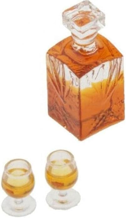 6-Piece 1:12 Scale Dollhouse Miniature Wine and Whiskey Bottle Set, Miniature Accessories Whiskey Wine Bottle Bar Model Convenient and Nice Decorations, Dollhouse Accessories