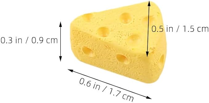 Toddmomy 40Pcs Miniatures Food Cheese Mini Plastic Fake Cheese Models Mini Simulation Food Model for Dollhouse Kitchen Decoration DIY Accessory