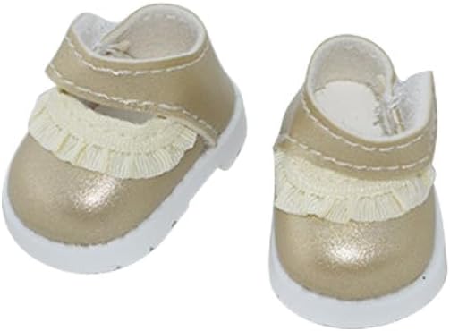 Compatible with Labubu Doll Shoes for 17cm Doll,Shoes Used for Labubu Accessories (HB-Gold)