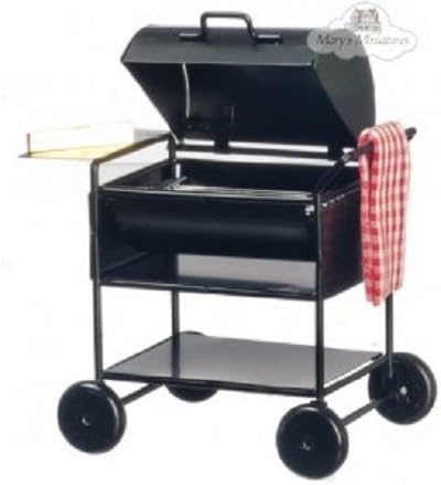 Dollhouse Miniature Barbecue Grill with Towel