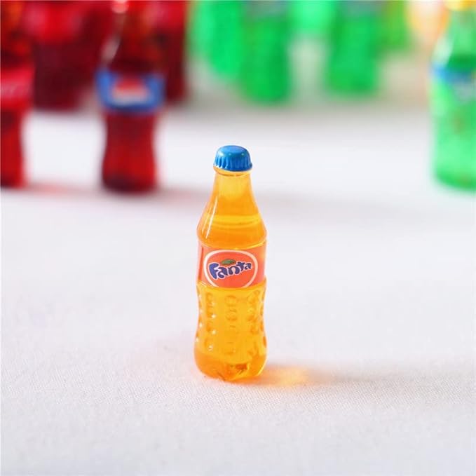 Dollhouse Decoration Accessories, 1:12 Dollhouse Ornament 4 Pcs Mini Simulation Bottled Cola Soda Drink