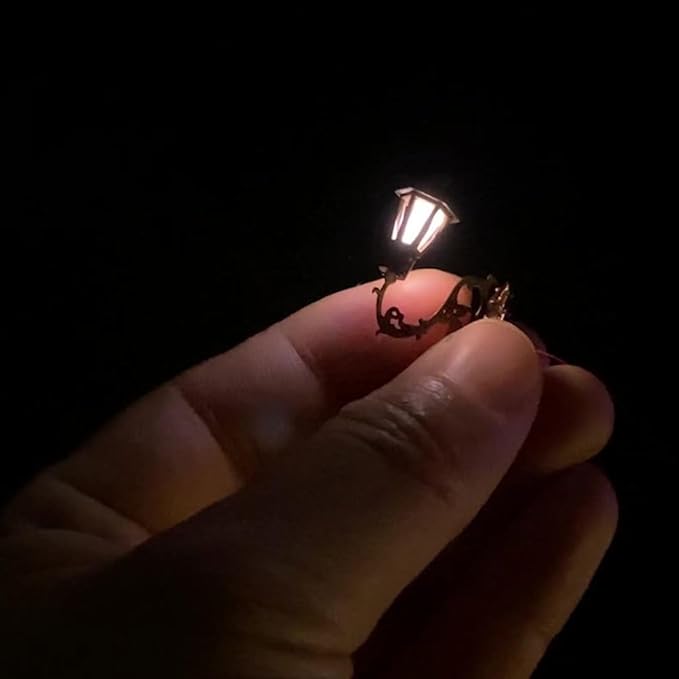 Yardwe Miniature Wall Lamp Model 1.10In Tiny Wall Mounted Lamp for Dollhouse Mini House Decorations DIY Scene Lighting Accessories Set of 5