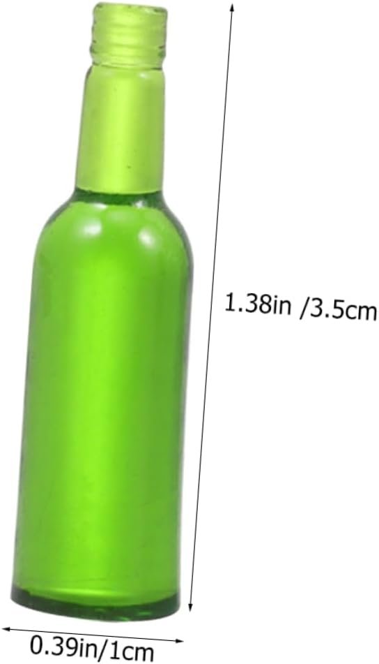 ibasenice 12pcs Miniature Beer Bottle Models for Dollhouse Decoration Mini Wine Bottles Playthings Realistic Design for Small Space and Creative Scenes