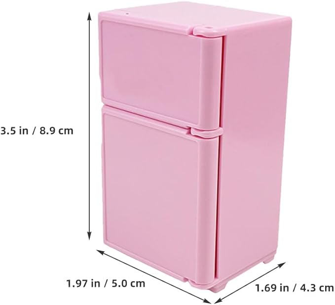 Kisangel 2pcs Doll House Refrigerator Mini Fridge Toy Dollhouse Fridge Miniature Toys Dollhouse Refrigerator Toy for Kids Dollhouse Furniture