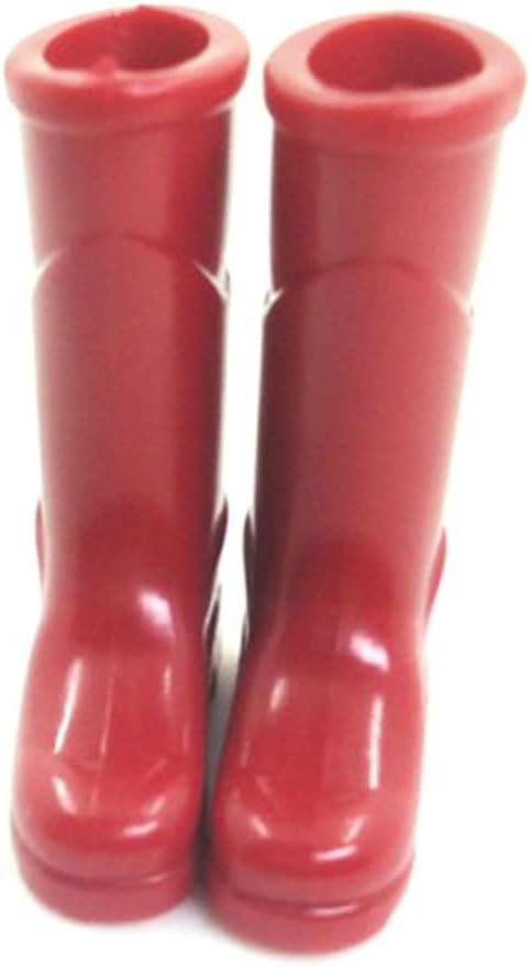 Dollhouse Rain Boot Dollhouse Rain Boots Miniature 1:12 Scale Color DIY Mini Rain Shoes Plastic Rainboot Decoration for Doll Dollhouse Accessories, Red