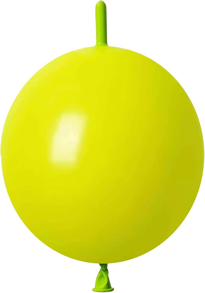 IN-JOOYAA 6 Inch Lime Green Latex Link Balloon 50 Pcs Quick Link Balloons for Party Decoration