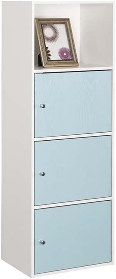 Convenience Concepts Xtra Storage 3 Door Cabinet with Seafoam and White Wood Finish
