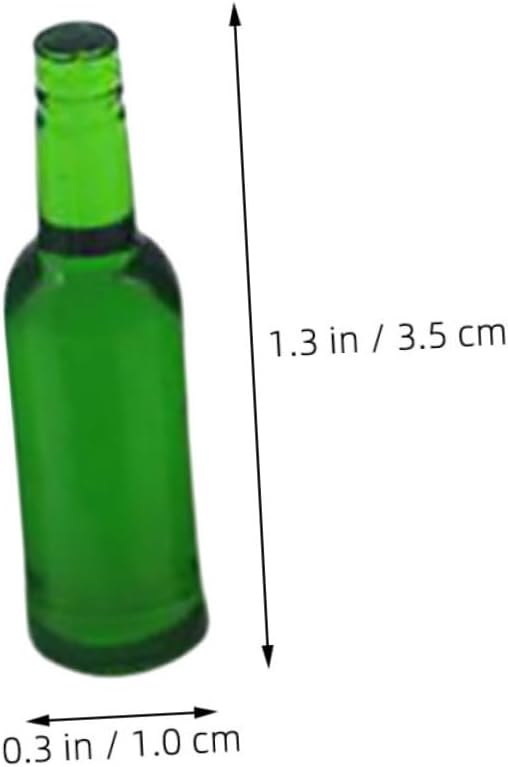 LALADEFIEE 12pcs Miniature Beer Bottles for Dollhouse Decor Highly Detailed Mini Food Drinks Bottles with Authentic Design for DIY Crafting Miniature Wine and Beer Display Accessories
