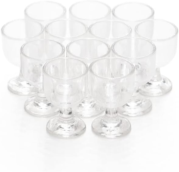 Odoria 1/12 Miniature Empty Wine Glasses Dollhouse Decoration Accessories, 12Pcs