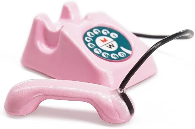 Odoria 1/12 Miniature Telephone Dollhouse Decoration Accessories, Pink