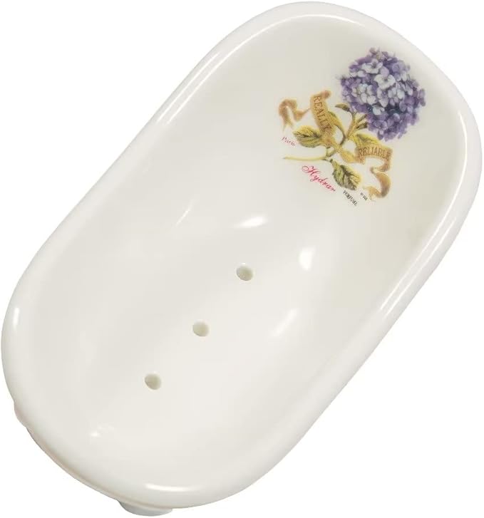 1 Piece 5.6" Ceramic Mini Clawfoot Slipper Bathtub Soap Dish Vintage Decortative Soap Dish