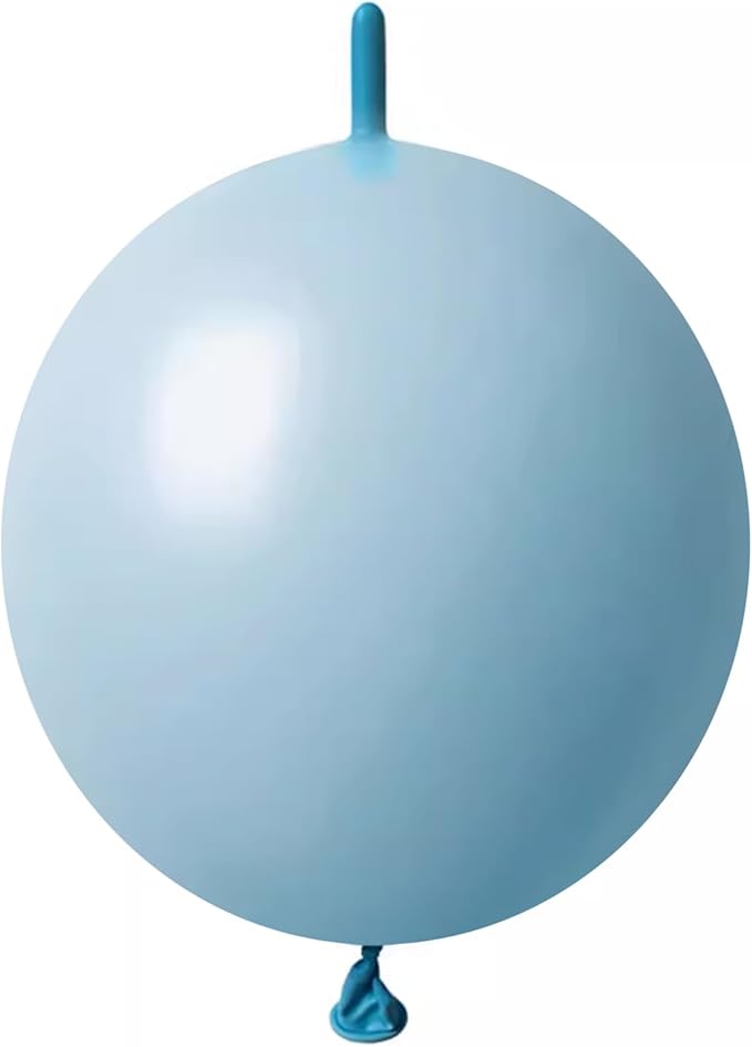 IN-JOOYAA 6 Inch Macaron Blue Latex Link Balloon 50 Pcs Quick Link Balloons for Party Decoration