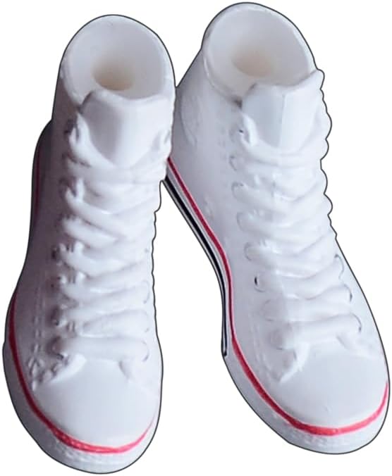 Meetoget 1/12 Scale Male Figure Doll Daily Sports Canvas Shoes Action Figure PU002US,White