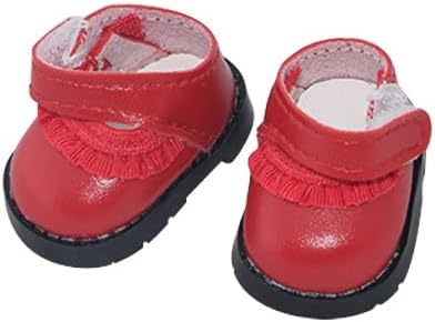 Compatible with Labubu Doll Shoes for 17cm Doll,Shoes Used for Labubu Accessories (HB-Red)