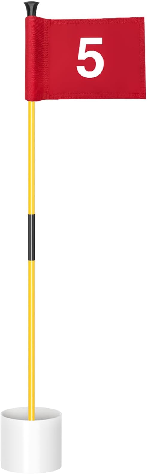 KINGTOP Golf Flagstick Mini, Putting Green Flag for Yard, All 3 Feet, Double-Sided Numbered Golf Flags, Golf Pin Flag Hole Cup Set, Portable 2-Section Design, Gifts Idea