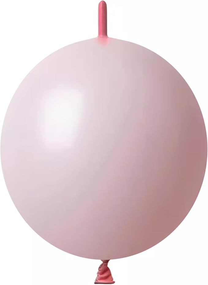 IN-JOOYAA 6 Inch Macaron Pink Latex Link Balloon 50 Pcs Quick Link Balloons for Party Decoration